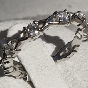 14k White Gold Diamond Eternity Band