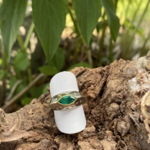 Marquise Emerald and Diamond Ring
