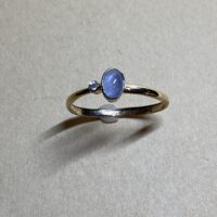 14K Blue Star Sapphire & Diamond Ring - Image 2