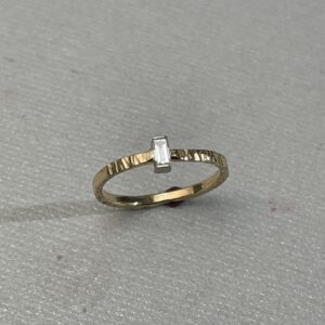 Diamond Baguette 14K Gold Ring