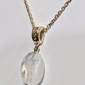 Moonstone and Diamond Necklace