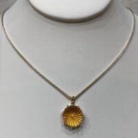 Carved Citrine Cabochon Necklace