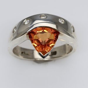 Citrine and Diamond Ring