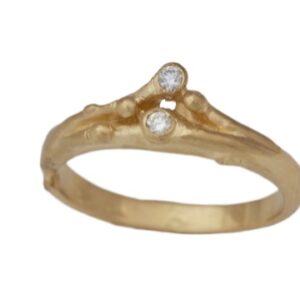 Organic Style 14k & Diamond Ring