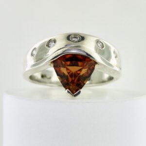 Citrine and Diamond Ring