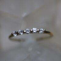 Gold Band w/ 5 Diamonds - Image 2